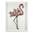 3D-Collage-Bild Flamingo mit Blumen