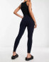 Фото #2 товара ASOS DESIGN seamless sculpting ribbed legging in black