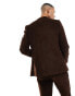 Gianni Feraud skinny suit jacket in brown cord