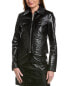 Фото #3 товара Michael Kors Collection Croc-Embossed Leather Jacket Women's