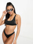 Фото #1 товара Speedo scoop front multi tie bikini top in black