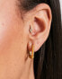 Фото #2 товара Pieces exclusive 18k plated geometric hoops in gold