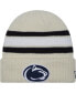 Men's Cream Distressed Penn State Nittany Lions Vintage-Like Cuffed Knit Hat