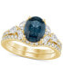 ფოტო #1 პროდუქტის London Blue Topaz (2 ct. t.w.) & Diamond (7/8 ct. t.w.) Bridal Set in 14k Gold