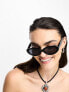 Фото #1 товара ASOS DESIGN oval sunglasses in black