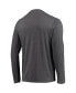 ფოტო #4 პროდუქტის Men's Red and Heathered Charcoal Wisconsin Badgers Meter Long Sleeve T-shirt and Pants Sleep Set