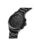 ფოტო #2 პროდუქტის Men's Raptor Black Stainless Steel Bracelet Watch 46mm