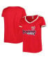 Фото #1 товара Women's Red Washington Nationals Plus Size V-Neck T-shirt