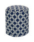 Links Ottoman Round Pouf with Removable Cover 16" x 17"