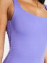 Weekday Desert swimsuit with square neck in purple