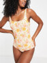 Фото #4 товара & Other Stories square neck swimsuit in 70's floral print