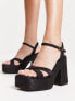 RAID Keiran platform sandals in textured black metallic - exclusive to ASOS