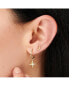 ფოტო #4 პროდუქტის Women's Stellar Star Hoop Earrings