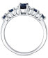 ფოტო #3 პროდუქტის Sapphire (7/8 ct. t.w.) & Diamond (1/20 ct. t.w.) Ring in 10k White Gold