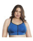 ფოტო #2 პროდუქტის Plus Size Wave Wire-free Zip Front Sports Bra