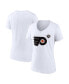 Women's White Philadelphia Flyers 2024 NHL Stadium Series Logo V-Neck T-shirt