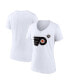 ფოტო #1 პროდუქტის Women's White Philadelphia Flyers 2024 NHL Stadium Series Logo V-Neck T-shirt