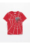 LCW Kids Bisiklet Yaka Spiderman Baskılı Kısa Kollu Erkek Çocuk Tişört