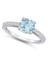 Фото #1 товара Кольцо Macy's Aquamarine and Diamond