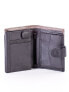 Фото #4 товара Мужское портмоне кожаное черное вертикальное на кнопке  Portfel-CE-PR-326L-FS.73-czarny	Factory Price