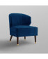 Фото #5 товара Cybele Velvet Channel Back Accent Chair with Nailhead Trim