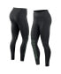 ფოტო #1 პროდუქტის Women's Black Green Bay Packers Yard Line Crossover Leggings