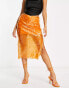 Фото #8 товара Something New x Emilia Silberg sequin midi skirt in orange