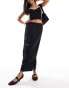 adidas Originals Firebird Zip-Up Maxi Skirt in black