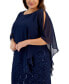 Plus Size Beaded Popover Gown