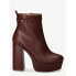 Фото #2 товара Scoop Platform Boots Womens 7 Brown Polyurethane Inside Zipper Spot Clean Solid