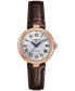 ფოტო #1 პროდუქტის Women's Bellissima PVD Brown Leather Strap Watch 29mm