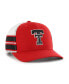 ფოტო #2 პროდუქტის Men's Red Distressed Texas Tech Red Raiders Straight Eight Adjustable Trucker Hat