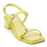 Фото #3 товара COCONUTS by Matisse Maya Lizard Block Heels Womens Yellow Dress Sandals MAYA-34