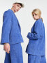 Фото #3 товара Reclaimed Vintage unisex boxy blazer in blue cord