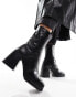 ASOS DESIGN Rover heeled leather boots in black Черный, 41 - фото #4