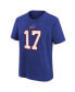 ფოტო #2 პროდუქტის Big Boys Josh Allen Royal Buffalo Bills Player Name and Number T-shirt
