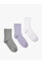 Çiçekli 3'lü Soket Çorap Seti Çok Renkli
