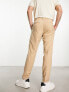 New Look tapered pleat front trousers in stone