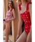 ფოტო #5 პროდუქტის Women's Red Coral Reversible One-Piece Swimsuit