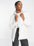 Фото #1 товара Selected Femme padded jacket with tie waist and hood in cream