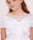 Big Girls Bow Front High Low Communion Dress