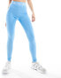 adidas Training Essentials logo waistband leggings in bright blue