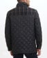 Men's Mixed Media Diamond-Like Quilt Coat