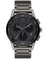 ფოტო #1 პროდუქტის Men's Swiss Chronograph Museum Sport Gray PVD Bracelet Watch 43mm