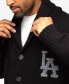 ფოტო #4 პროდუქტის Men's Shawl Collar Heavy Gauge Cardigan with City Patch
