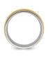 ფოტო #2 პროდუქტის Stainless Steel Brushed Yellow IP-plated Center Band Ring