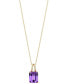 ფოტო #3 პროდუქტის Amethyst (2-9/10 ct. t.w.) and Diamond Accent Pendant Necklace in 14k Rose Gold