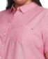 Фото #4 товара Plus Size Cotton Pin-Dot Camp Shirt