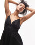 Topshop strappy flippy mini dress in black Черный, 40 - фото #3