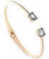 Фото #1 товара Gold-Tone Pavé & Color Stone Cuff Bracelet